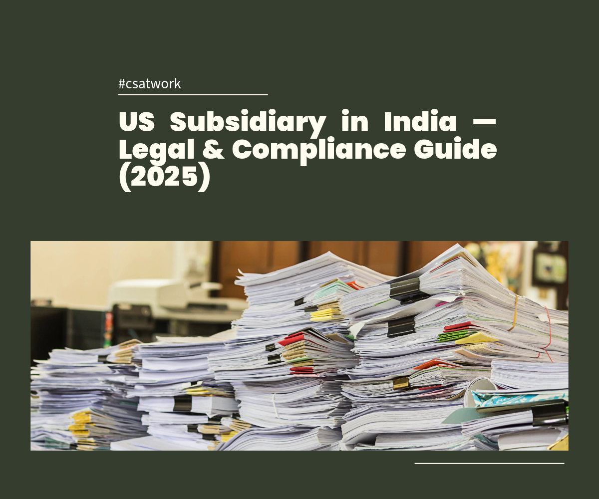 How to Legally Set Up a US-Owned Subsidiary in India: Key Requirements and Compliance Guide (2026)