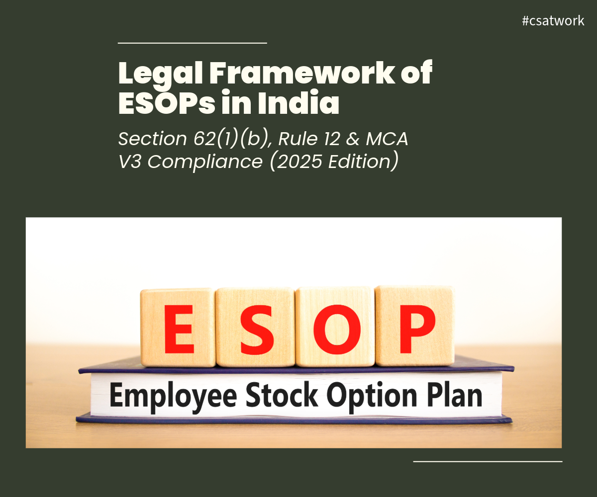 Legal Framework of ESOPs in India (2026 Guide)