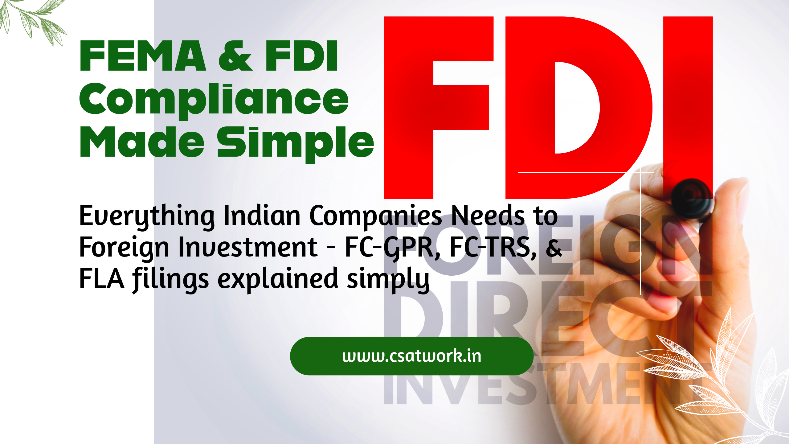 FEMA and FDI Compliance for Indian Companies (2025 Guide)