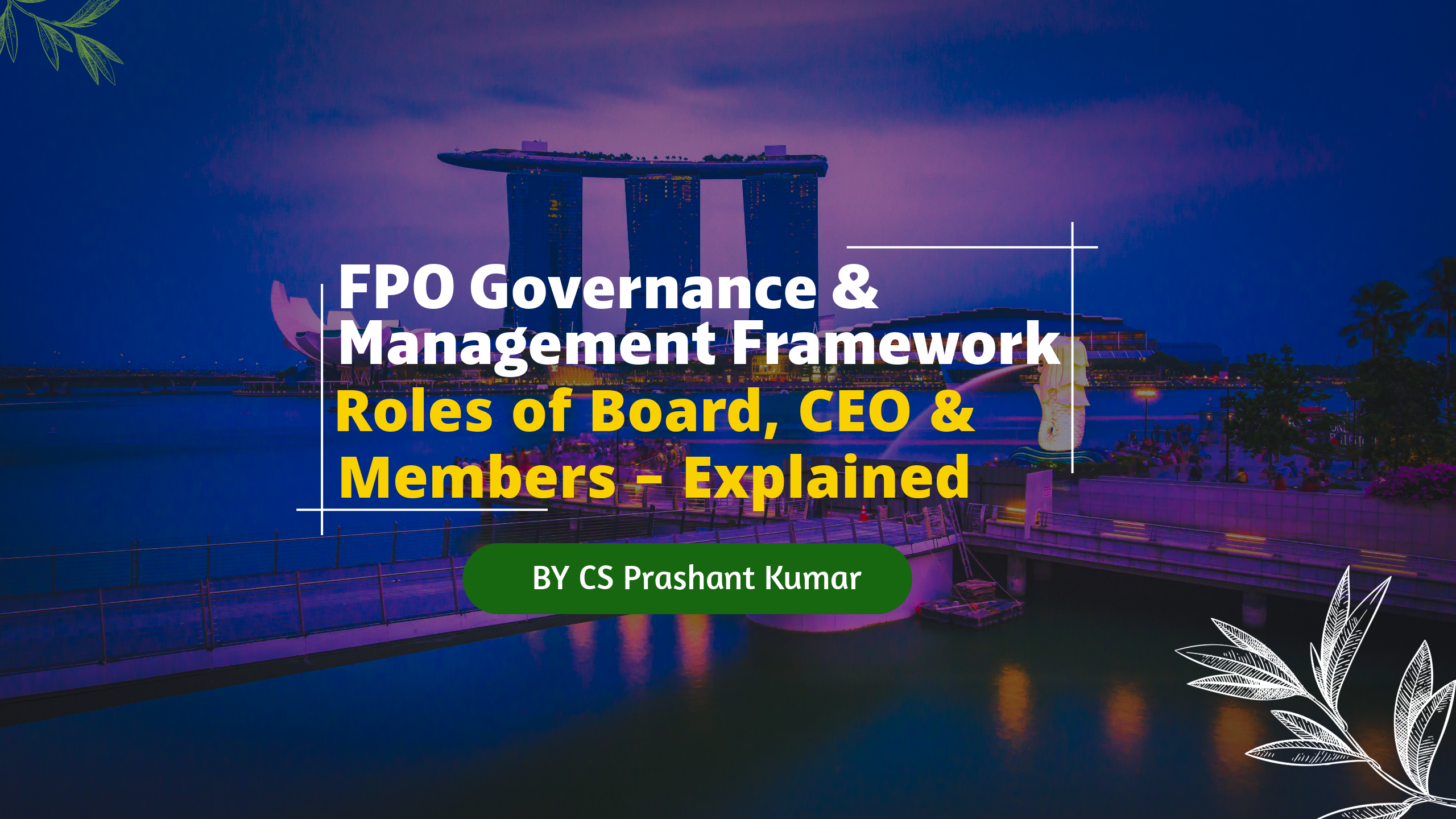 Governance and Management Structure of an FPO: Roles of Board, CEO, and Members in India