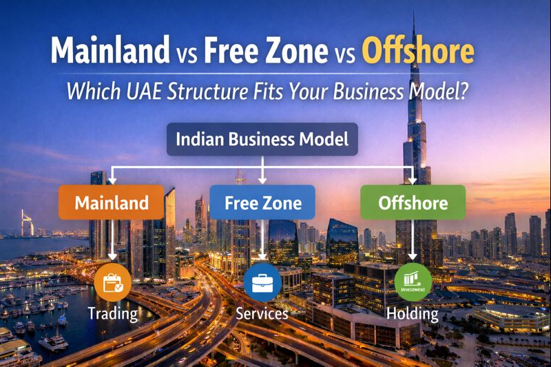 Mainland vs Free Zone vs Offshore: Which UAE Structure Fits Which Indian Business Model?