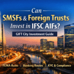 Can SMSFs and foreign trusts invest in IFSC AIFs in GIFT City India – FEMA, banking routes, and compliance overview