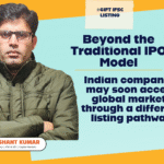Illustration representing Indian companies listing shares on GIFT IFSC exchanges without a traditional IPO under the direct listing framework.