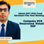 Comparison of the four fund vehicles available in GIFT IFSC under the IFSCA Fund Management Regulations, 2025, including Venture Capital Scheme (VCS), Restricted Scheme, Retail Scheme, and Special Situation Fund (SSF), highlighting investor limits, FME requirements, investment flexibility, and fund structures.
