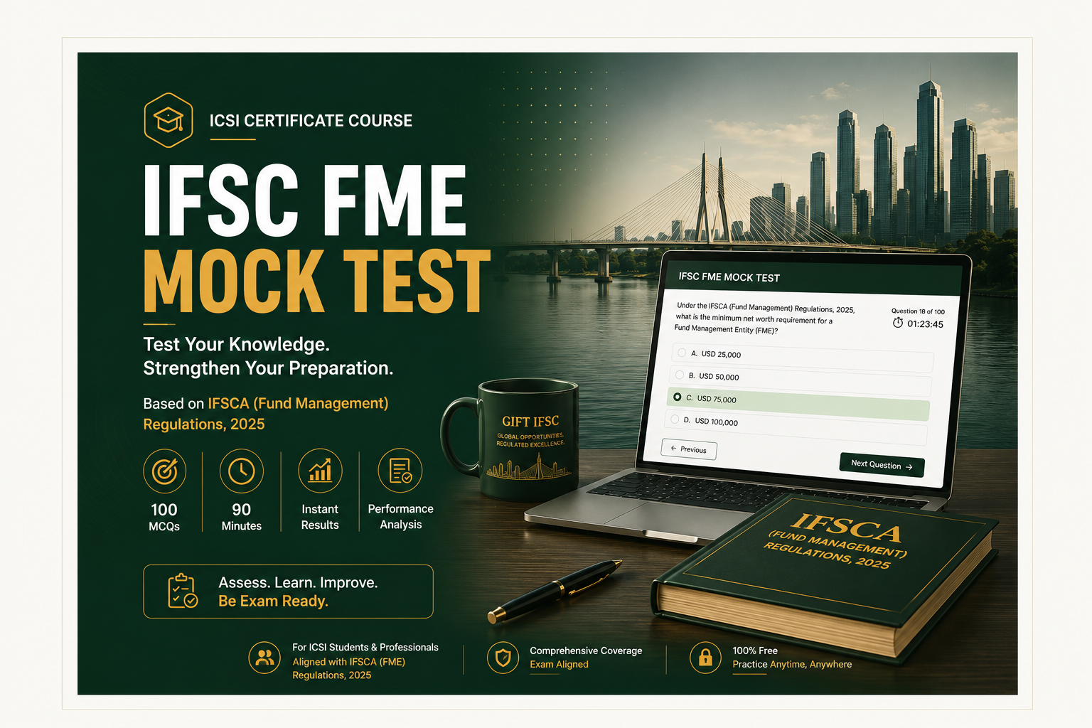Free IFSC FME Mock Test for ICSI Certificate Course on Fund Management in IFSC