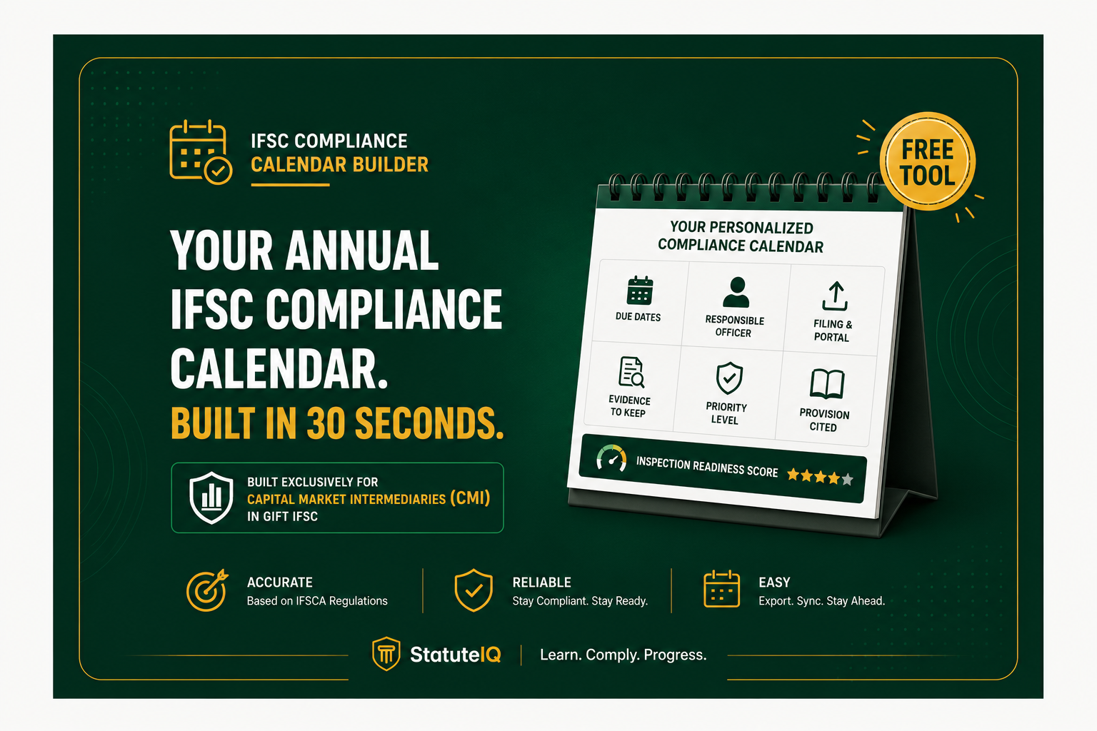 IFSC Compliance Calendar Builder – Free Annual Compliance Calendar for GIFT IFSC Intermediaries