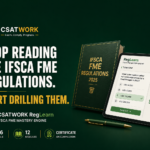 Interactive way to learn IFSCA FME Regulations 2025 — RegLearn drills showing spot-the-lapse scenarios, amendment traps and flash recall cards instead of traditional reading